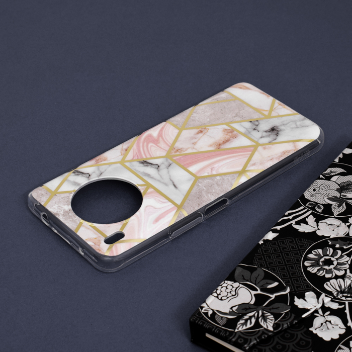 Husa Huawei Nova 8i, Techsuit Marble Series, Pink Hex [5]