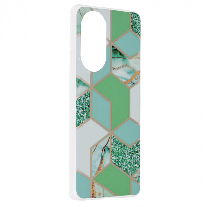 Husa Huawei Nova 9, Techsuit Marble Series, Green Hex [2]