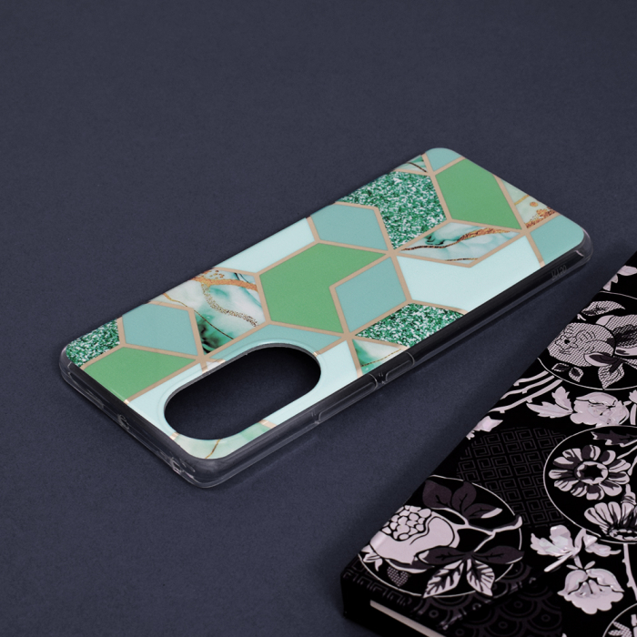 Husa Huawei Nova 9, Techsuit Marble Series, Green Hex [5]