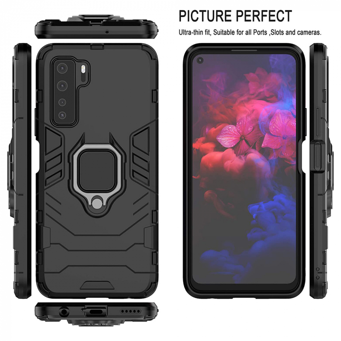 Husa Huawei P40 Lite 5G, Techsuit Shield Ring, Negru [9]