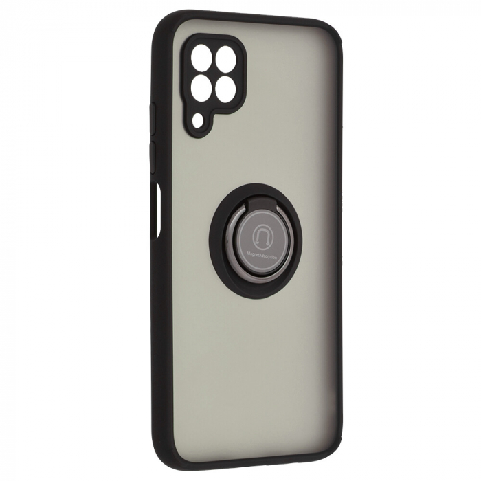 Husa Huawei P40 Lite cu inel suport stand magnetic, Negru [3]