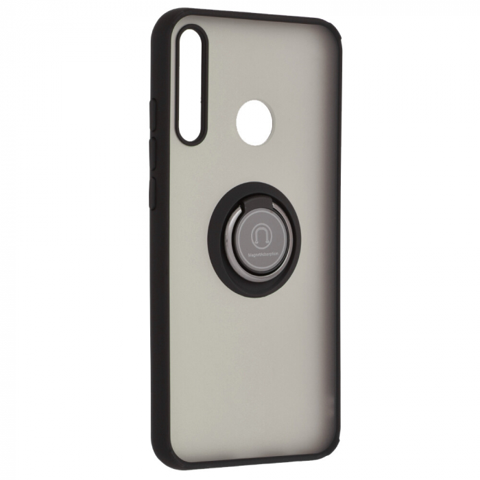 Husa Huawei P40 Lite E cu inel suport stand magnetic, Negru [5]