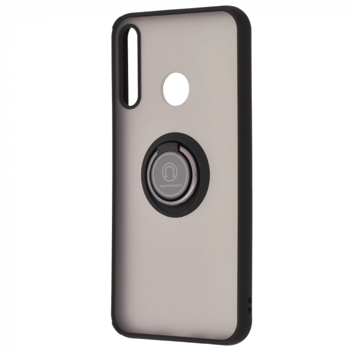 Husa Huawei P40 Lite E cu inel suport stand magnetic, Negru [4]