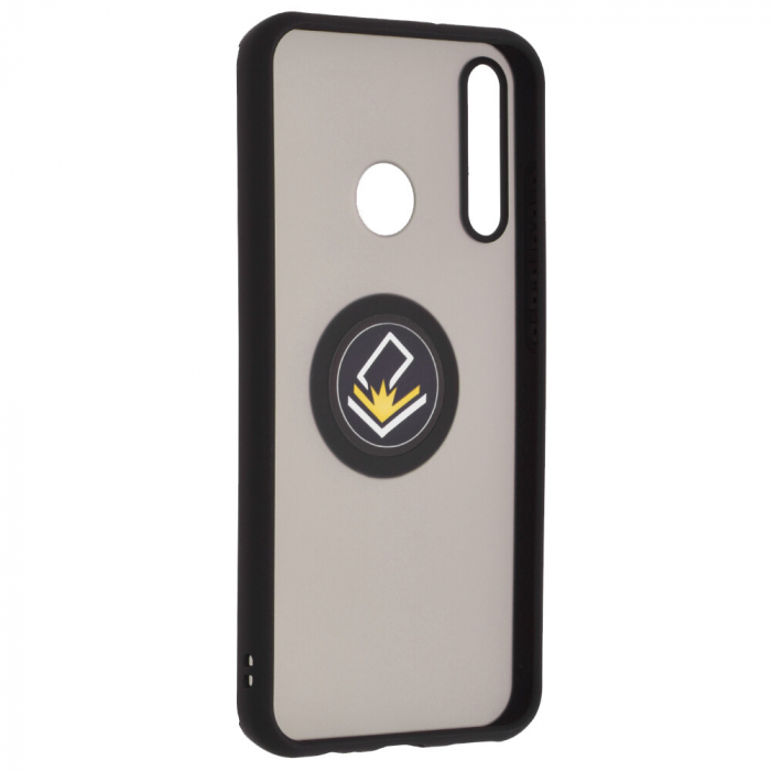 Husa Huawei P40 Lite E cu inel suport stand magnetic, Negru [3]