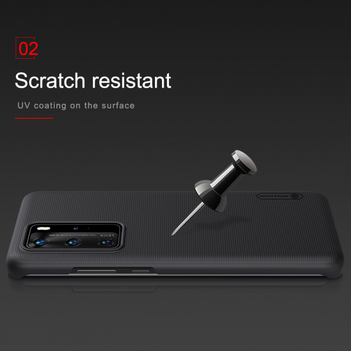 Husa Huawei P40 Pro, Nillkin Super Frosted Shield, Negru [4]