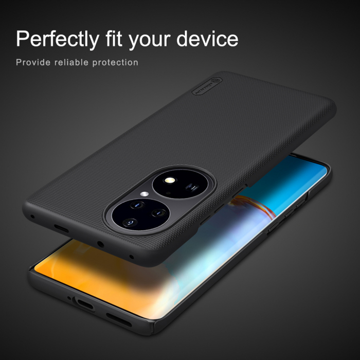 Husa Huawei P50 Pro, Nillkin Super Frosted Shield, Negru [6]
