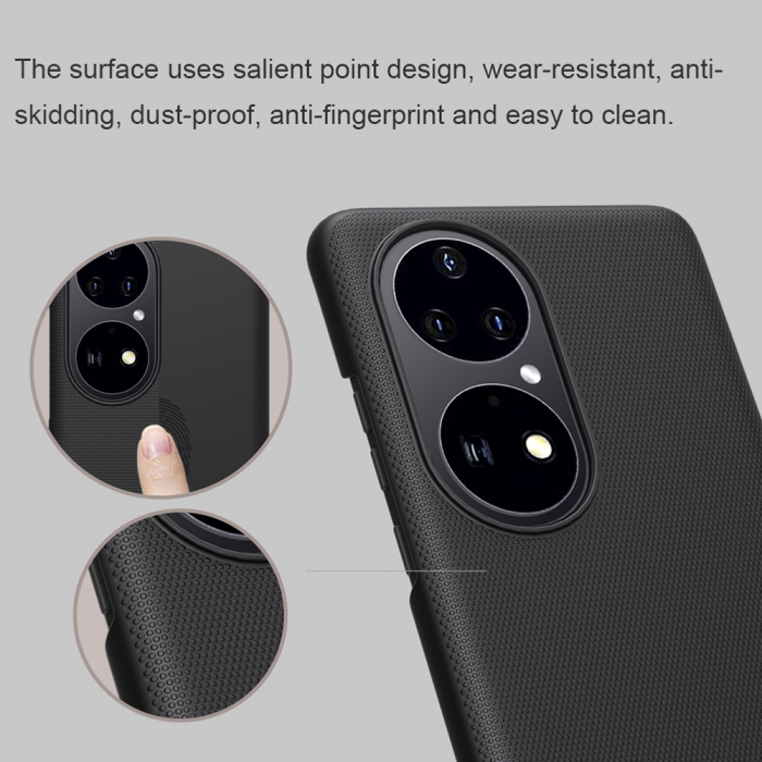 Husa Huawei P50 Pro, Nillkin Super Frosted Shield, Negru [2]