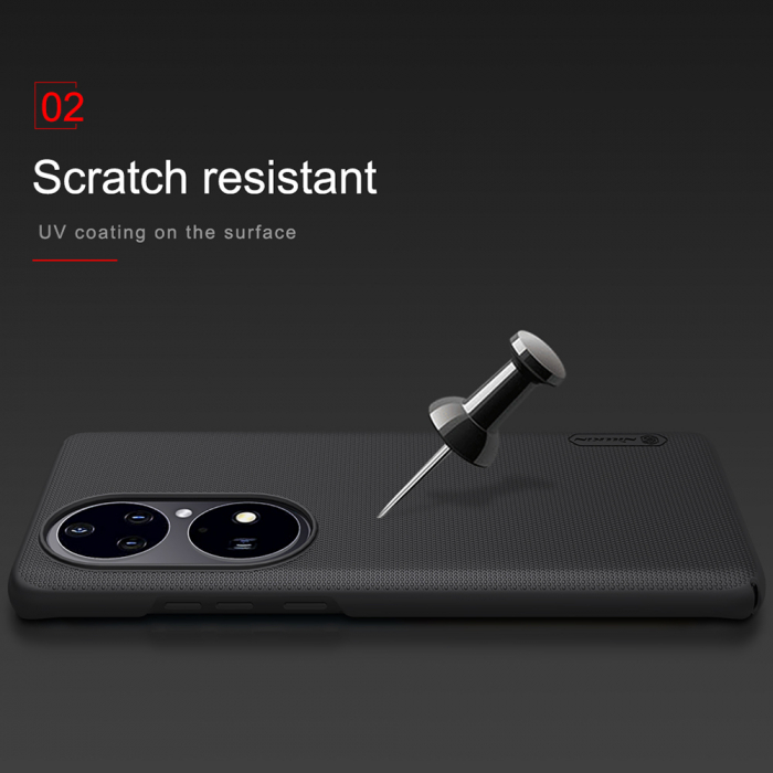 Husa Huawei P50 Pro, Nillkin Super Frosted Shield, Negru [4]