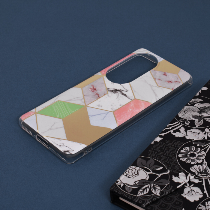 Husa Huawei P50 Pro, Techsuit Marble Series, Purple Hex [4]