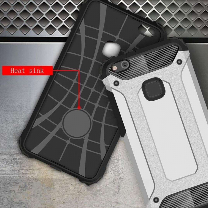 Husa Hybrid Armor pentru Huawei P10 Lite, Negru [4]