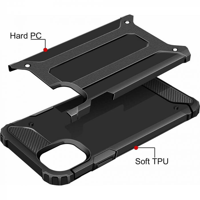 Husa Hybrid Armor pentru iPhone 11, Negru [11]