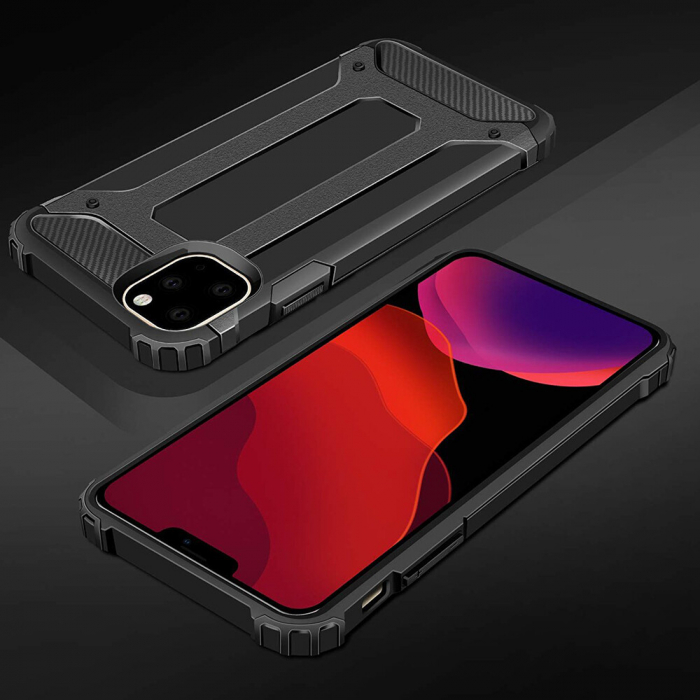 Husa Hybrid Armor pentru iPhone 11, Negru [10]