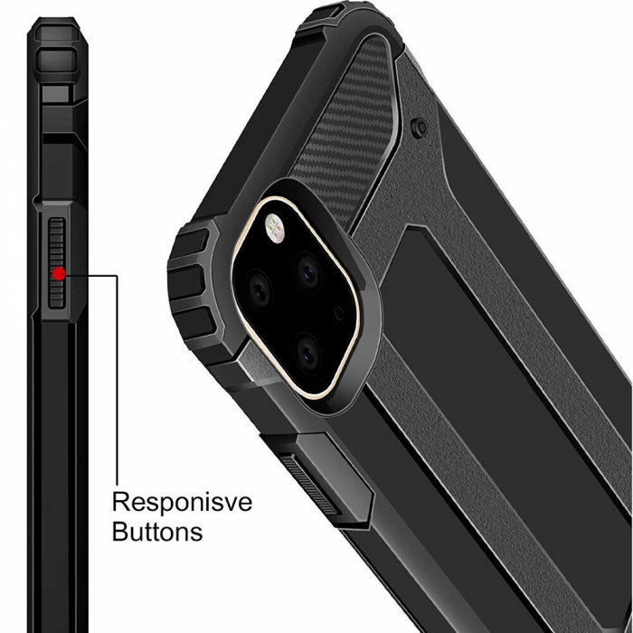 Husa Hybrid Armor pentru iPhone 11, Negru [6]