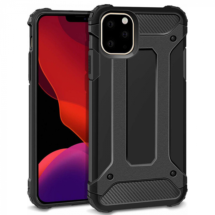 Husa Hybrid Armor pentru iPhone 11, Negru [8]