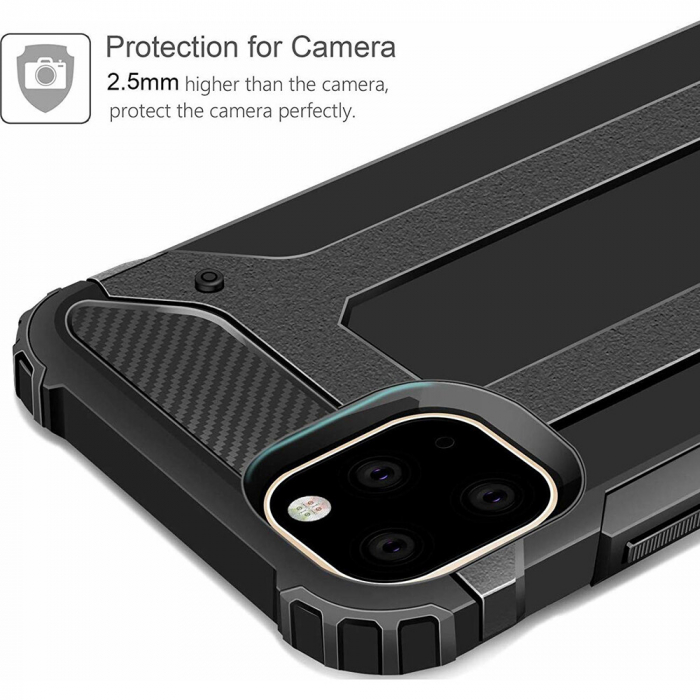 Husa Hybrid Armor pentru iPhone 11, Negru [7]