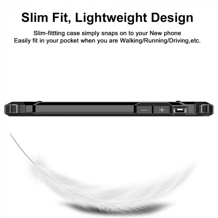 Husa Hybrid Armor pentru iPhone 12 / 12 Pro, Negru [4]