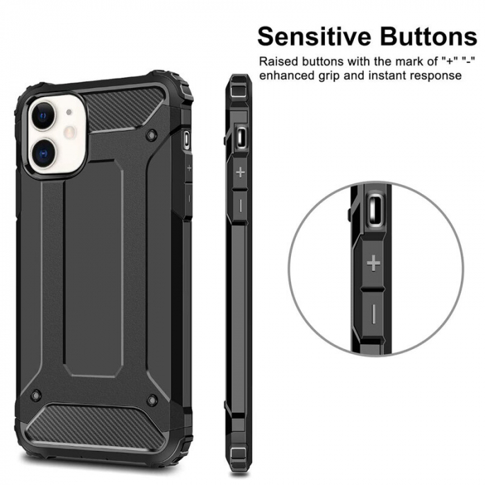 Husa Hybrid Armor pentru iPhone 13 Mini, Negru [6]