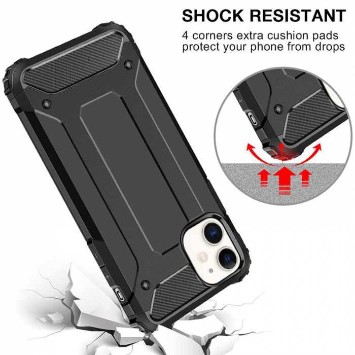 Husa Hybrid Armor pentru iPhone 13 Mini, Negru [2]