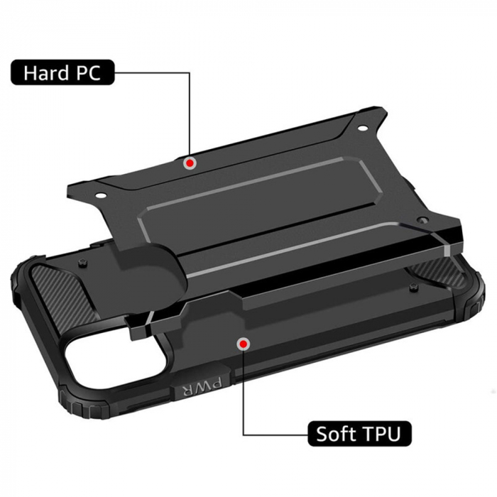 Husa Hybrid Armor pentru iPhone 14 Pro Max, Negru [6]