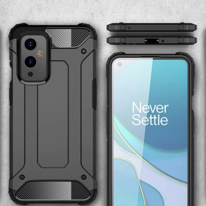 Husa Hybrid Armor pentru OnePlus 9, Negru [6]