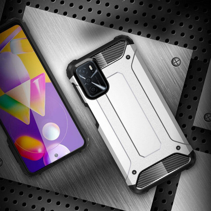 Husa Hybrid Armor pentru OPPO A16, Negru [2]