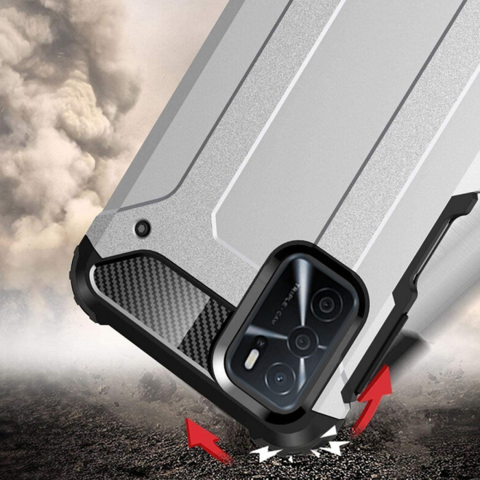 Husa Hybrid Armor pentru OPPO A16, Negru [4]