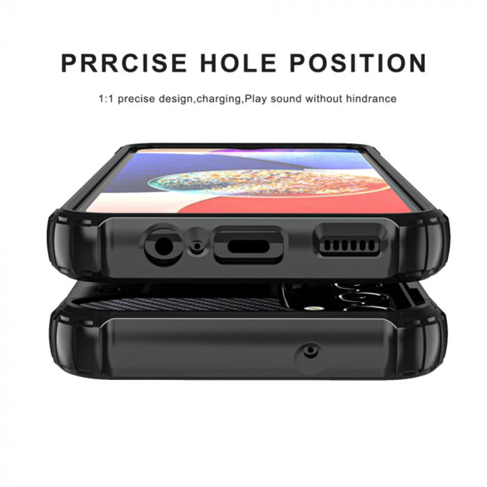 Husa Hybrid Armor pentru Samsung Galaxy A14 4G / 5G, Negru [3]