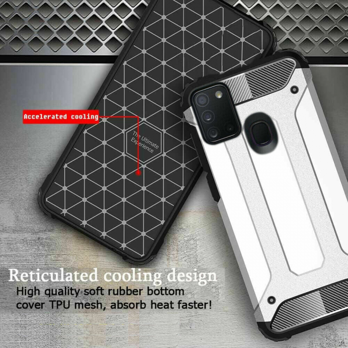 Husa Hybrid Armor pentru Samsung Galaxy A21s, Negru [6]