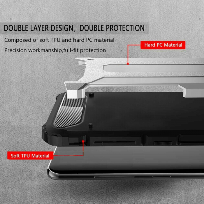 Husa Hybrid Armor pentru Samsung Galaxy A21s, Negru [7]