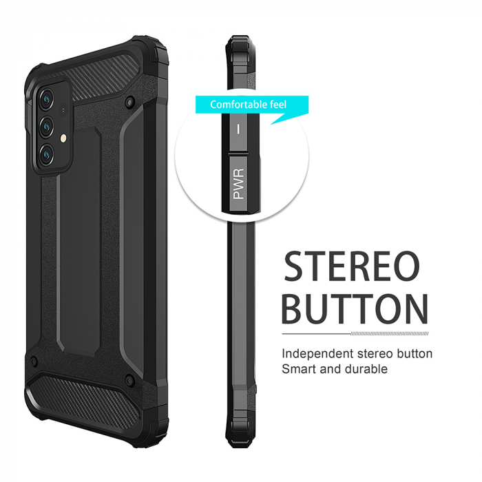 Husa Hybrid Armor pentru Samsung Galaxy A32 4G, Negru [2]
