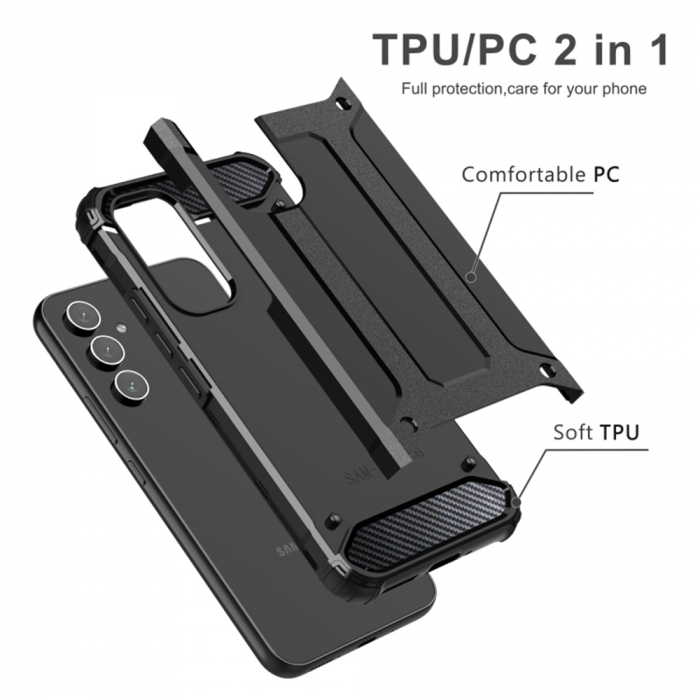 Husa Hybrid Armor pentru Samsung Galaxy A54, Negru [6]