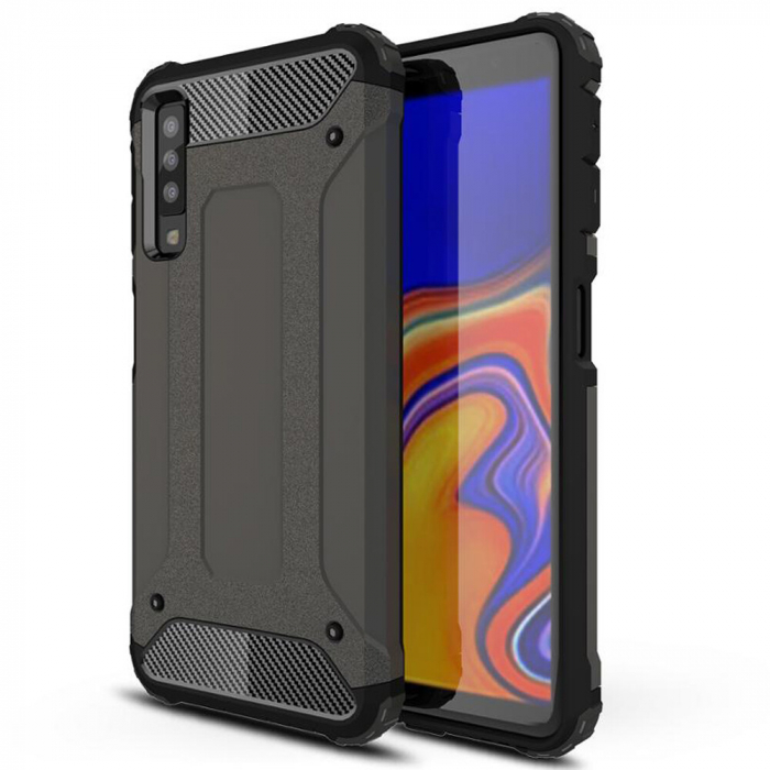 Husa Hybrid Armor pentru Samsung Galaxy A7 (2018), Negru [2]