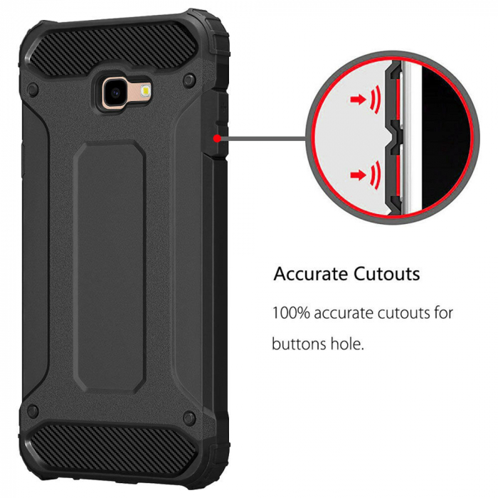Husa Hybrid Armor pentru Samsung Galaxy J4 Plus (2018), Negru [8]