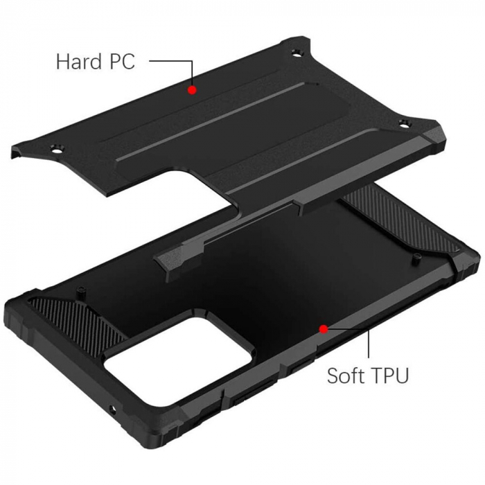 Husa Hybrid Armor pentru Samsung Galaxy Note 20 Ultra, Negru [3]