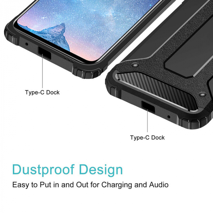 Husa Hybrid Armor pentru Xiaomi Poco M3 Pro, Negru [5]