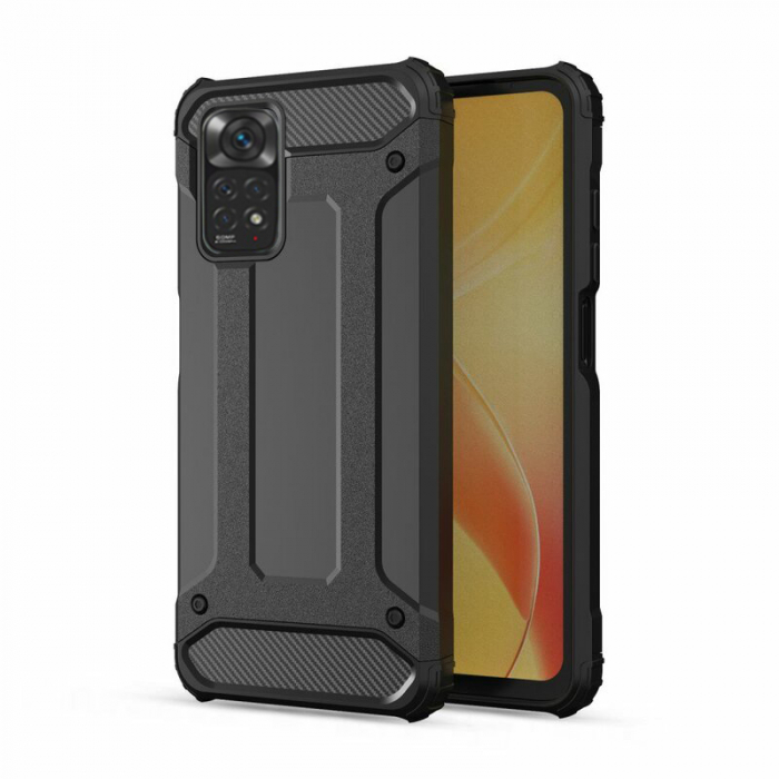 Husa Hybrid Armor pentru Xiaomi Poco M4 Pro 5G, Negru [1]