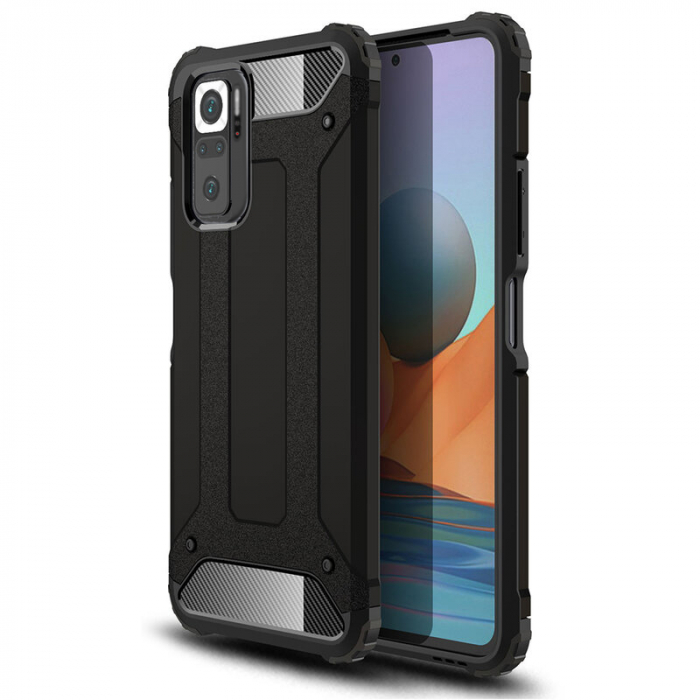 Husa Hybrid Armor pentru Xiaomi Redmi Note 10 / 10S, Negru [1]