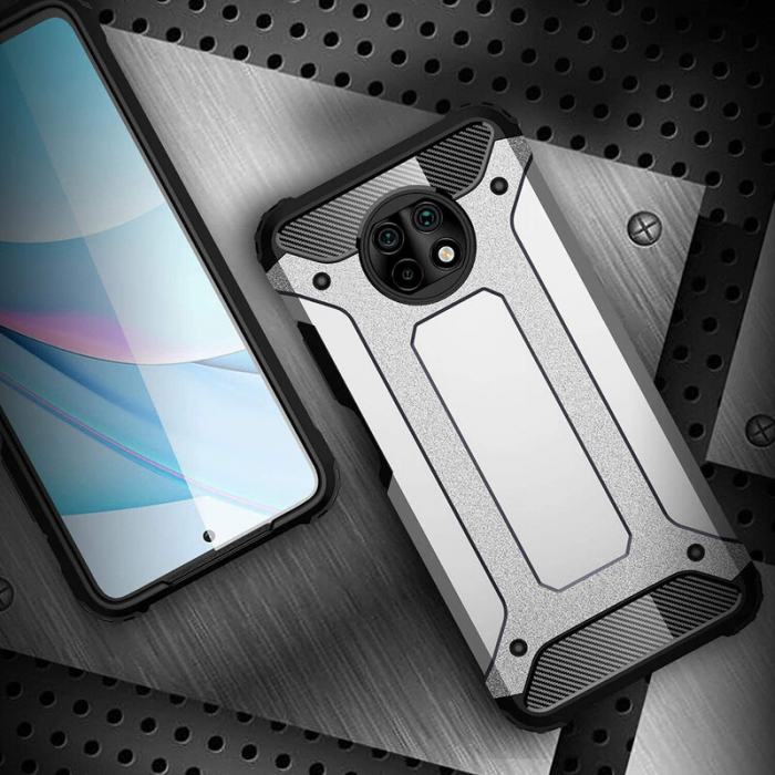 Husa Hybrid Armor pentru Xiaomi Redmi Note 9T, Negru [3]