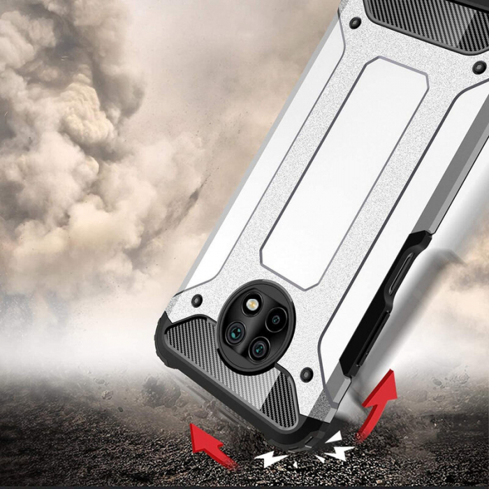 Husa Hybrid Armor pentru Xiaomi Redmi Note 9T, Negru [6]