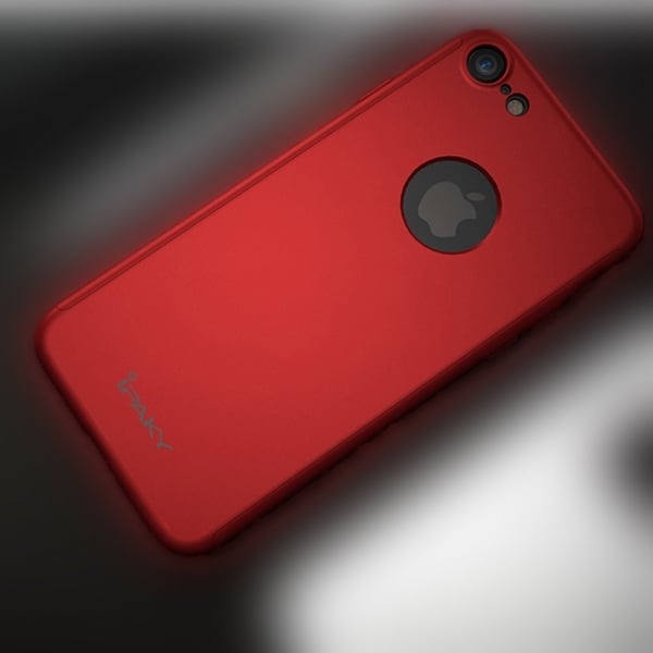 Husa iPaky 360 + folie sticla iPhone 7, Red [3]