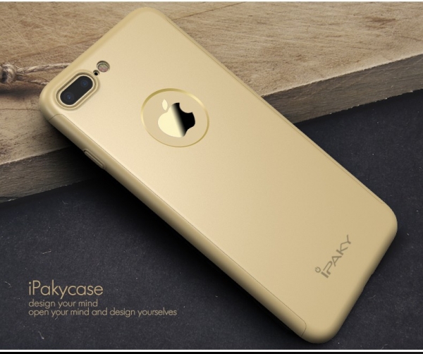 Husa iPaky 360 + folie sticla iPhone 8 Plus, Gold [2]