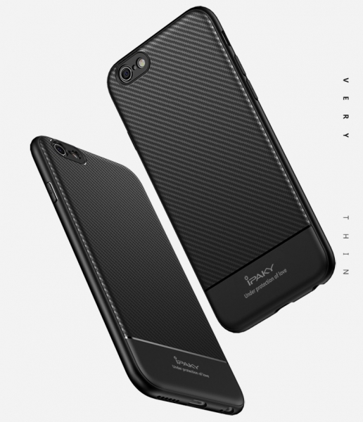Husa iPaky Carbon Fiber iPhone 6 / 6S, Negru [3]