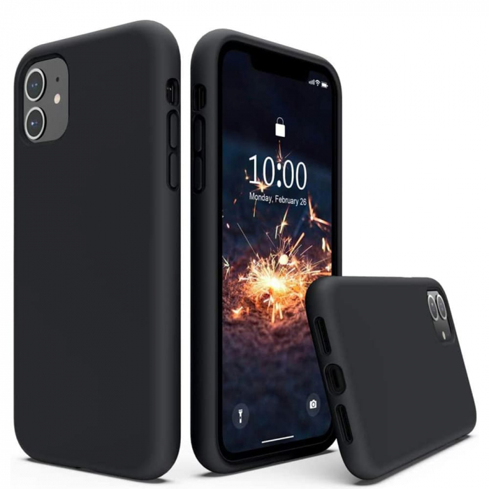 Husa iPhone 11, Soft Edge Silicone, Negru [4]