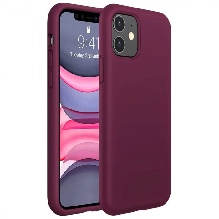 Husa iPhone 11, Soft Edge Silicone, Plum Violet [3]