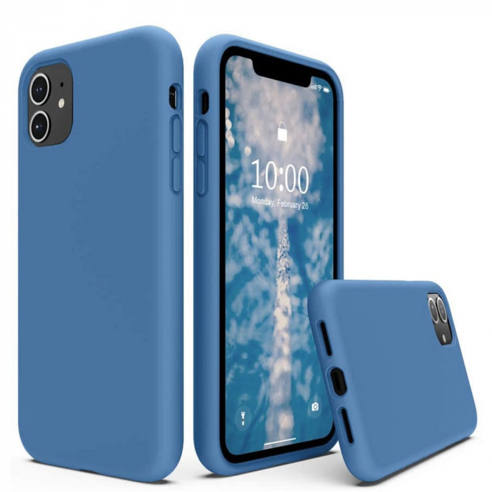 Husa iPhone 12 / 12 Pro, Soft Edge Silicone, Denim Blue [4]