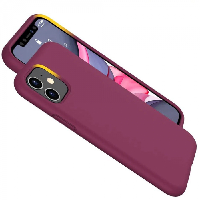Husa iPhone 12 / 12 Pro, Soft Edge Silicone, Plum Violet [6]