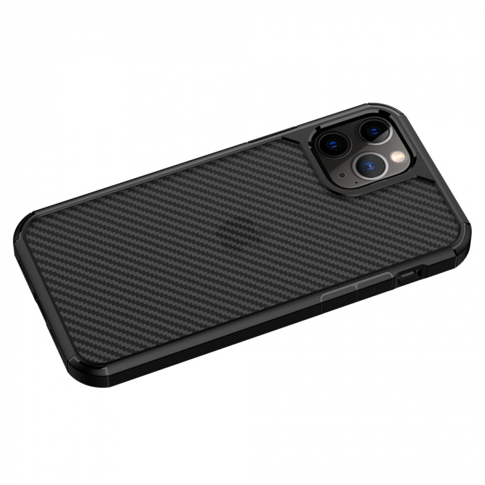 Husa iPhone 12 Pro Max, Techsuit CarbonFuse, Negru [6]