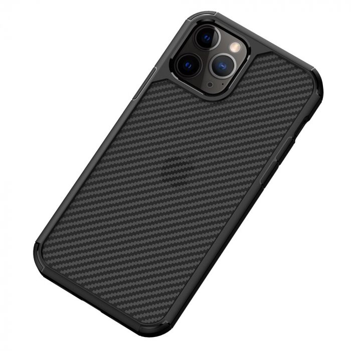 Husa iPhone 12 Pro Max, Techsuit CarbonFuse, Negru [4]