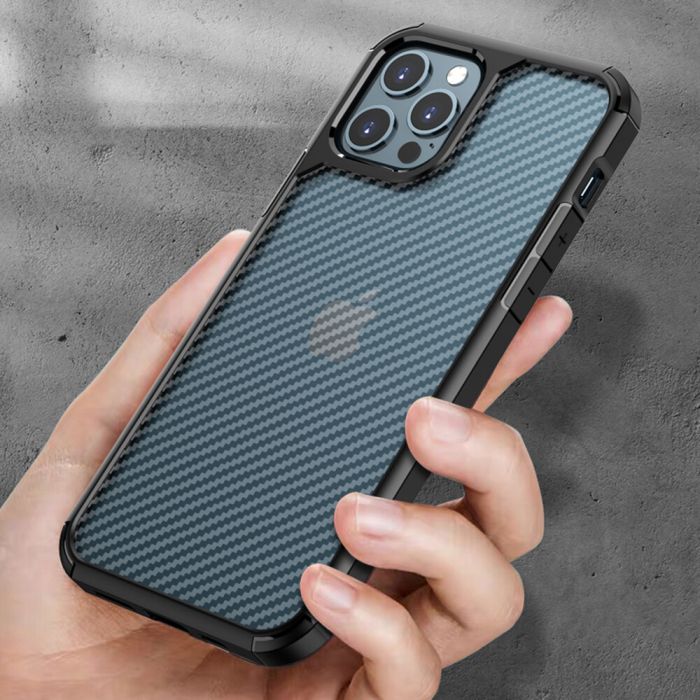 Husa iPhone 12 Pro Max, Techsuit CarbonFuse, Negru [10]