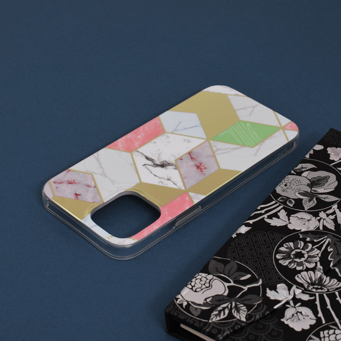 Husa iPhone 12, Techsuit Marble Series, Purple Hex [4]